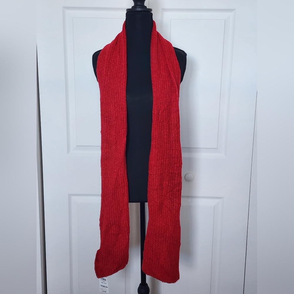 Style&Co RED Knit Scarf One Size